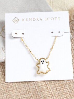 Kendra Scott • Ghost Gold White Mother-of-Pearl Necklace
